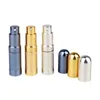 1 stks 6 ml kogel bulk parfum fles spray aluminium buis lege fles cosmetische draagbare kleine flesglazen voering