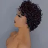 Perruques coquineuses bouclées brésiliennes pré-cueillies 13x1 dentelle avant perruques lutin coupe bob bob de la lacerie de coiffure humaine perruque pour femmes noires babyhair quotidiennement