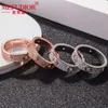 High-end Carteer Luxury Ring S925 Silver Inlaid Mosang Diamond Boutique High Quality Full Sky Star Couple Fashion Ring
