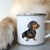 Mugs I like sausages dog enamel coffee cups camping wildfire parties beer drinks juice cola cups outdoor travel cocoa cups etc J240428