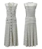 416 XXL 2024 밀라노 런웨이 드레스 봄 여름 민소매 V 목 흰 여자 드레스 패션 고품질 yl