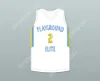 Niestandardowe nazwa Niewiele Młodzież/Kids Tyler Herro 2 Placground Elite Aau White Basketball Jersey Top Sched S-6xl