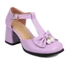 Rozmiar 32-43 Dziewczyny Dziewczyny Wysokie obcasy buty Dzieci Księżniczki Sandały Mary Jane Womens Bow Pumps Kobieta grube pięta Lolita Party Buty 240417