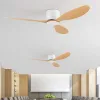 Ventilador de teto LED moderno sem luzes DC MOTOR 6 VELOCIDADES TIMENTO DE TIMELAGEM 22 cm de controle remoto de piso baixo Luxvitae Fan com luzes