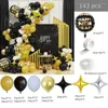 Feestdecoratiejaar zwart gouden ballon slinger boogkit latex baloon 2024 30 inch nummer folie ballonnen kerst