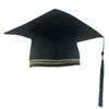 タッセルのベレー帽の卒業帽子大人のモルタルボードアカデミックスクール大学院パーティー式2024年の学士号