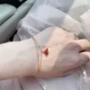 Pulseiras de designer de Blgarry originais de alto nível pulseira pequena pulseira feminina feminina luminagem de ouro rosa luxo de luxo simples fã de medula de jade vermelha e vermelha com logotipo da marca