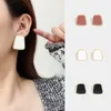 Stud Earrings Pink White Black Color Square Drop For Women Geometric Dangle Big Statement Boho Brand Jewelry Design