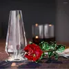 Decorative Flowers Crystal Rose Flower Artificial With Vase Home Decoration Wedding Anniversary Commemoration Valentine's Day