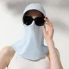 Beretten zijden ademende hoofdbedekking stofdichte nek en oorbescherming hoofdband half masker hoeden zonnebrandcrème zonneschadiging sjaal