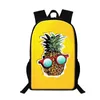 Sacs d'école Pineapple Fruit Printing Women Sac à dos pour adolescents filles junior Middle Student Multifonction Bookbag Schoolbag