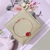 Bracelets à haut standard Choix de cadeau 18k Rose Gold Natural Lucky Flower Bracelet Silver Ladybug Beetle avec Vnain commun