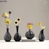 Vasos pequenos vaso de cerâmica Vaso de estar Arranjo de flores seco Hidropônico Hidropônico Home Decoration Crafts