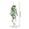 Dekorativa blommor Rose Vine Hanging With Green Leaef Silk Flower Wall Garland Vines For Home Garden Room Wedding Decor