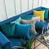 Poduszka/dekoracyjne rzut aksamitne osłony stały kolor wiejskim pokrowiec na poduszkę 18x18 Dekorę domu na kanapę na kanapie Krzesło sypialnia nowoczesny wystrój