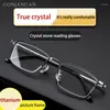 Zonnebrillen Shatar Titanium Alloy Frame Leesglazen High Definition Oogbescherming Echt voor mannen en vrouwen METAL HALF