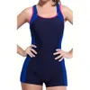 Nowy jednoczęściowy strój kąpielowy blokujący kolor i konkurencyjny seksowny strój kąpielowy dla kobiet