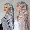 2024 S KEFFIYEH IMPRIMÉ MUSLUMES MUSLIMES HIJAB KEFFIYEH PALESTINE Échec de haute qualité Hijab Muslim Womens Châle 185 * 70cm 240419