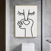 Samenvatting Humor Slechte Geur grappige badkamer poster zwarte witte prints canvas schilderij muur kunst foto's wc toiletkamer decor 240424