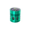 smoke shop grinder herb zinc alloy luminous cigarette mill LED light rotating side window grinding cigarette disposable DAB Rig