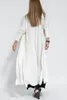 2024 Solid Color Pulever en V-Cheach Resort Elegant Long Dress Cardigan Cardigan Casual Dos piezas 2404272