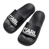 karl lagerfield woman black shoes summer beach Slipper Sliders Luxury Flip Flop Slide flat gift black rubber sole man Designer sandale pool loafers lady gift