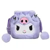 New Cartoon Kulomi Plush Doll Bag Cute Yugui Meile Shoulder Bag Soft Cute Japanese Kulomi Crossbody Bag