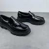 Casual schoenen herfst formele heren echt leer glanzende high -end lefu