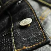 Salsa Zhan Ex310-Bo-Thunder Jeans for Men Furinkazan Selvedge jeans grezzo jeans jeans slim fit 16,8 oz bottoni placcati in argento 240412