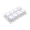 Stampi 8 cavità mini cubetto 3d cubo cottura mousse stampo silicone a bolle quadrate dessert stampi cucine per cucine cucine in gesso stampo