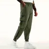 Loose Fit Multi Pocket Joggers For Spring Summer Mens Street Style Waist Drawstring Casual Pants Cargo Fitness Outdo 240428