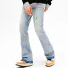 Y2K Fashion Ink Graffiti workowate Zbudowane dżinsowe dżinsy dla mężczyzn odzieżowe Koreańskie swobodne kobiety dżinsowe spodni Vetements Homme 240420