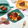 Tallrikar multifunktionell platta med handtag fruktdessert klass plastfat bricka bordsartiklar kök tillbehör