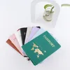 Сестранный кожаный паспорт держатель пары Новый свадебный подарок дорожный документ сумки паспорт защитная обложка паспорт сумка Pu