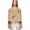 Giacche da donna 2024 Giacca a trench short coat sciolte classiche classiche versatili signore di alta qualità top y2k top y2k