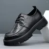 Sapatos casuais Couro masculino Oxford Plata