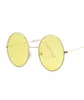 Okulary przeciwsłoneczne Vintage okrągły mężczyzna Ocean Kolor lustro lustro kobieta marka design metalowe okręgi okularowe okulary przeciwsłoneczne3862010