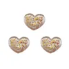 Fiori decorativi 50/100 pezzi kawaii glitter a forma di cuore a forma piatta in resina cabochon accessori per gioielli fai -da -te bonifici back back cabochons scrapbooking