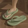 Pantofole da donna a colori solidi eva usura esterna infradito estate scarpe da tavolo a clip di punta pura di punta spiaggia sandali