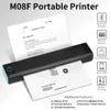PHOMEMO M08F A4 Przenośna drukarka termiczna Supports 8.26x11.69 A4 termiczne papierowe drukarki mobilne podróży do biura samochodu 240420
