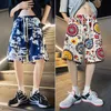 Sommer Beachhosen Herren Mode-Blumenshorts schnell trocknen Eis Seiden China-Chic-Chic Lose Big Casual Cropped