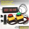 Wanduhren 1,5 Zoll 29cm Taste LED Countdown Clock Stoppuhr Linie Reseteretremote Steuerschule Rush Antwort Wettbewerbsspiel Timer 22 DHKUZ