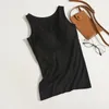 Frauen Tanks Itoolin Frauen Velvet -Tanktops mit BH -Pad Plüsch verdickt für elegante ärmellose Unterwäsche