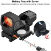 Optics 1x22x33 Reflex Sight 4 Reticle Red Dot Sight Optics On Off Switch för 20mm Rail Mount Airsoft Air Tactical Rifle Socpe