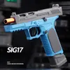 Pistolet shell shell lancers sig17 pistolet continu tir flowback balle molle pistolet vide pavé enfant jouet garçons garçons t240428