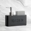 Modern kitchen accessories Soap Dispenser Set Liquid hand soap dispenser pump bottle brushes Holds and Stores Sponges Scrubbers 240419