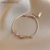 Bangles de designer de Blgarry de alto nível Blgarry Bangles de ouro rosa Titânio Aço incolor pulseira pequena cintura com casais femininos Melhor amigo único com o logotipo da marca