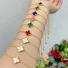 Paired with essential trendy jewelry accessories Gold High Lucky Flower Female Bracelet Natural White Beihong with common vnain