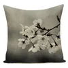 Pillow Simply Black White Scenic Building Geometric Plant Flower Throw Case Polyester Sofa Cover For Home Living Room