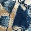 BRAS Sets Designer Cloghet Bikinis Women Beach Bra Slips Set y Pool Party Badebekleidung Rock Halter Split Badeanzug 3 -teilig Badeanzug D ot9fe